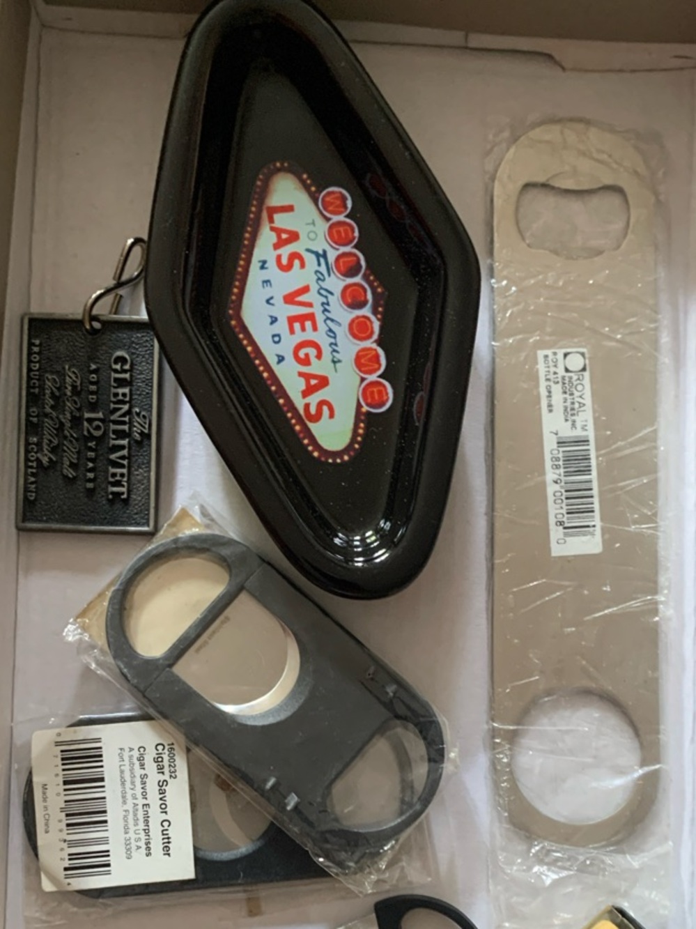 BUNDLE (4) Cigar Cutter Set - Bottle Opener & Las Vegas Ashtray Included!